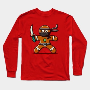 Ninjabread man with sword Long Sleeve T-Shirt